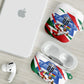Personalized Ghana Soccer Eagle AirPods Case Ghana Flag Kente - Black Stars Football Stadium Graphic