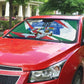 Personalized Ghana Soccer Eagle Auto Sun Shade Ghana Flag Kente - Black Stars Football Stadium Graphic