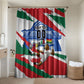Personalized Ghana Soccer Eagle Bathroom Set Ghana Flag Kente - Black Stars Football Stadium Graphic