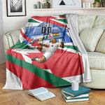 Personalized Ghana Soccer Eagle Blanket Ghana Flag Kente - Black Stars Football Stadium Graphic