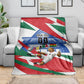 Personalized Ghana Soccer Eagle Blanket Ghana Flag Kente - Black Stars Football Stadium Graphic