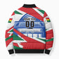 Personalized Ghana Soccer Eagle Bomber Puffer Jacket Ghana Flag Kente - Black Stars Football Stadium Graphic