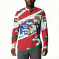 Personalized Ghana Soccer Eagle Button Sweatshirt Ghana Flag Kente - Black Stars Football Stadium Graphic