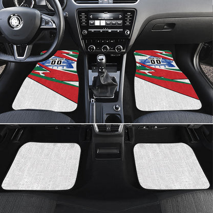 Personalized Ghana Soccer Eagle Car Mats Ghana Flag Kente - Black Stars Football Stadium Graphic