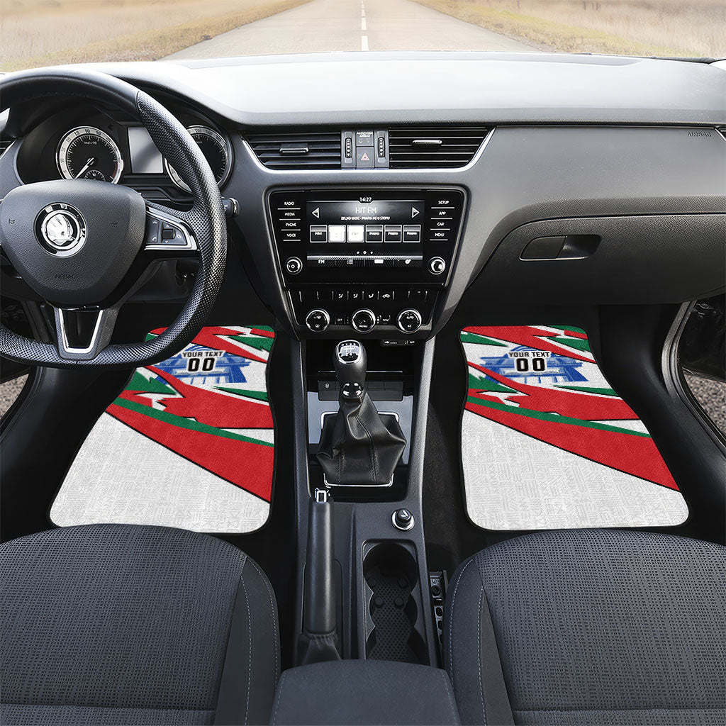 Personalized Ghana Soccer Eagle Car Mats Ghana Flag Kente - Black Stars Football Stadium Graphic