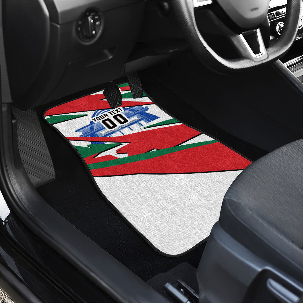Personalized Ghana Soccer Eagle Car Mats Ghana Flag Kente - Black Stars Football Stadium Graphic