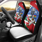Personalized Ghana Soccer Eagle Car Seat Cover Ghana Flag Kente - Black Stars Football Stadium Graphic