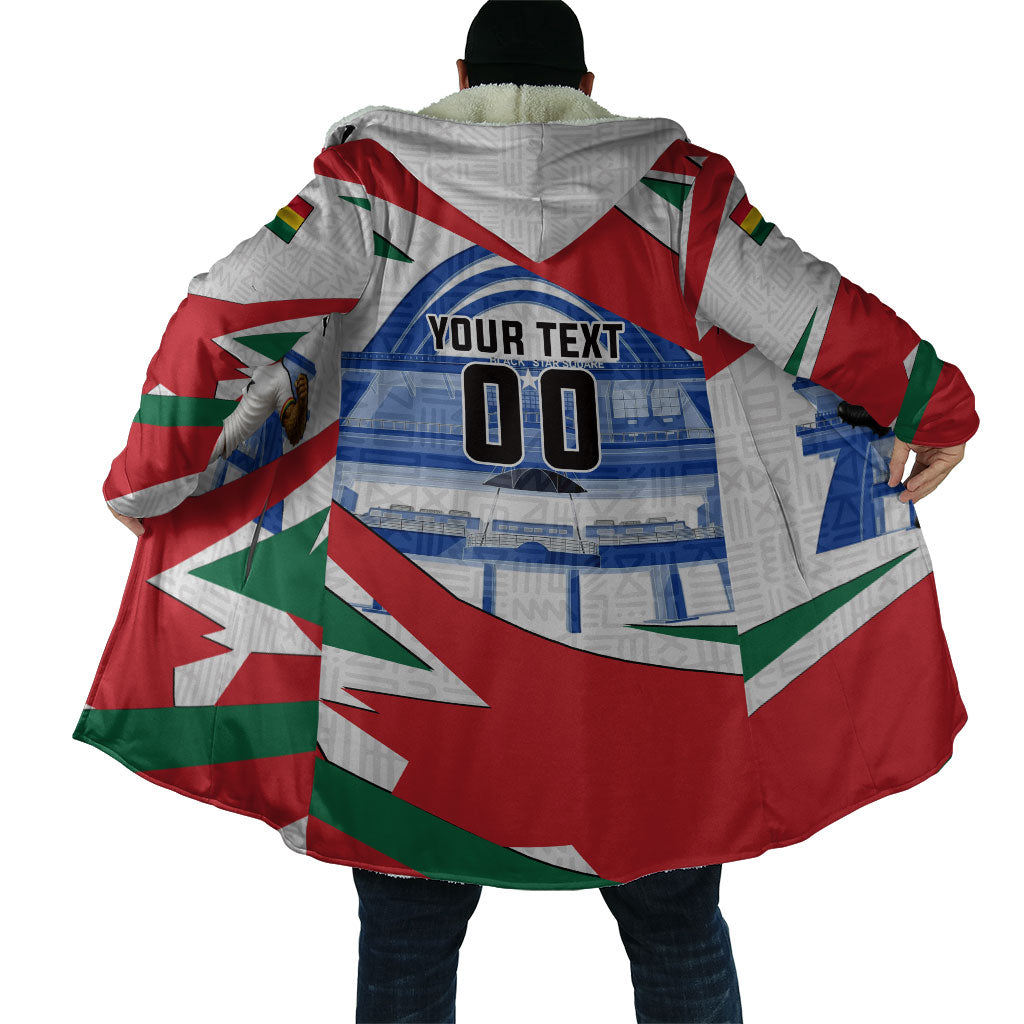 Personalized Ghana Soccer Eagle Cloak Ghana Flag Kente - Black Stars Football Stadium Graphic