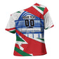 Personalized Ghana Soccer Eagle Cross Shoulder Shirt Ghana Flag Kente - Black Stars Football Stadium Graphic