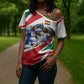 Personalized Ghana Soccer Eagle Cross Shoulder Shirt Ghana Flag Kente - Black Stars Football Stadium Graphic