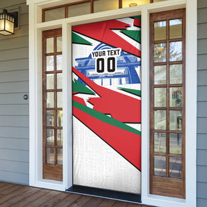 Personalized Ghana Soccer Eagle Door Cover Ghana Flag Kente - Black Stars Football Stadium Graphic