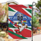 Personalized Ghana Soccer Eagle Garden Flag Ghana Flag Kente - Black Stars Football Stadium Graphic