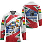 Personalized Ghana Soccer Eagle Hockey Jersey Ghana Flag Kente - Black Stars Football Stadium Graphic