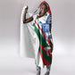 Personalized Ghana Soccer Eagle Hooded Blanket Ghana Flag Kente - Black Stars Football Stadium Graphic