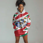 Personalized Ghana Soccer Eagle Hoodie Dress Ghana Flag Kente - Black Stars Football Stadium Graphic