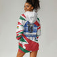 Personalized Ghana Soccer Eagle Hoodie Dress Ghana Flag Kente - Black Stars Football Stadium Graphic