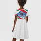 Personalized Ghana Soccer Eagle Kid Short Sleeve Dress Ghana Flag Kente - Black Stars Football Stadium Graphic