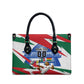 Personalized Ghana Soccer Eagle Leather Bag Ghana Flag Kente - Black Stars Football Stadium Graphic