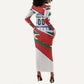 Personalized Ghana Soccer Eagle Long Sleeve Bodycon Dress Ghana Flag Kente - Black Stars Football Stadium Graphic