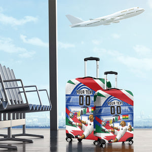 Personalized Ghana Soccer Eagle Luggage Cover Ghana Flag Kente - Black Stars Football Stadium Graphic