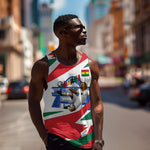 Personalized Ghana Soccer Eagle Men Tank Top Ghana Flag Kente - Black Stars Football Stadium Graphic