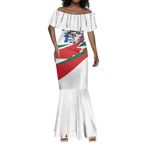 Personalized Ghana Soccer Eagle Mermaid Dress Ghana Flag Kente - Black Stars Football Stadium Graphic