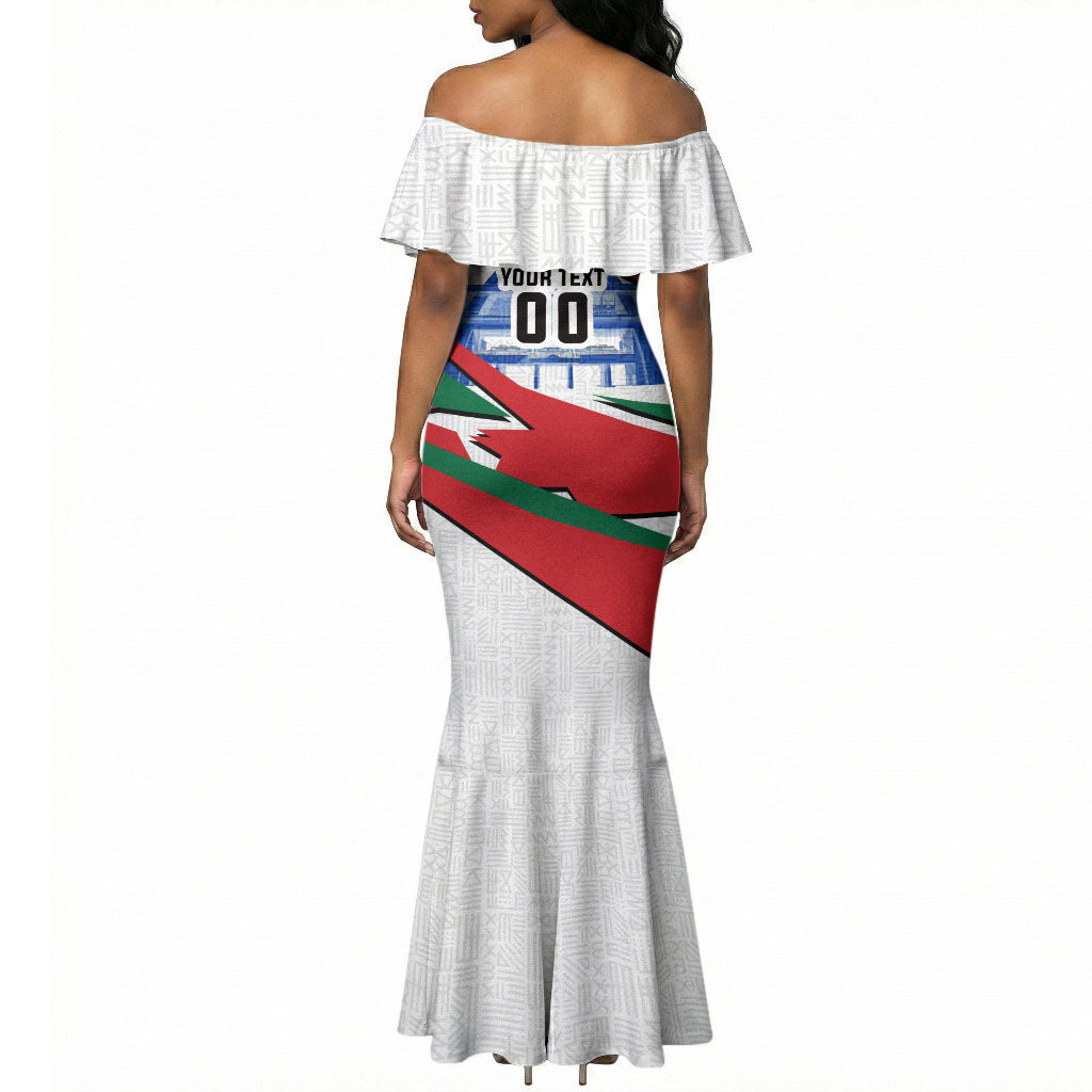 Personalized Ghana Soccer Eagle Mermaid Dress Ghana Flag Kente - Black Stars Football Stadium Graphic