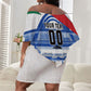 Personalized Ghana Soccer Eagle Off Shoulder Short Dress Ghana Flag Kente - Black Stars Football Stadium Graphic
