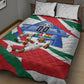 Personalized Ghana Soccer Eagle Quilt Bed Set Ghana Flag Kente - Black Stars Football Stadium Graphic