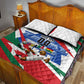 Personalized Ghana Soccer Eagle Quilt Bed Set Ghana Flag Kente - Black Stars Football Stadium Graphic