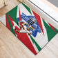 Personalized Ghana Soccer Eagle Rubber Doormat Ghana Flag Kente - Black Stars Football Stadium Graphic