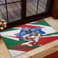 Personalized Ghana Soccer Eagle Rubber Doormat Ghana Flag Kente - Black Stars Football Stadium Graphic