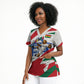 Personalized Ghana Soccer Eagle Scrub Top Ghana Flag Kente - Black Stars Football Stadium Graphic