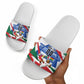 Personalized Ghana Soccer Eagle Slide Sandals Ghana Flag Kente - Black Stars Football Stadium Graphic