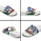 Personalized Ghana Soccer Eagle Slide Sandals Ghana Flag Kente - Black Stars Football Stadium Graphic