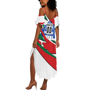 Personalized Ghana Soccer Eagle Summer Maxi Dress Ghana Flag Kente - Black Stars Football Stadium Graphic