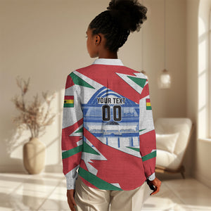 Personalized Ghana Soccer Eagle Women Casual Shirt Ghana Flag Kente - Black Stars Football Stadium Graphic
