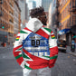 Personalized Ghana Soccer Eagle Zip Hoodie Ghana Flag Kente - Black Stars Football Stadium Graphic