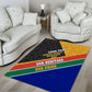 Personalized South Africa Heritage Day Area Rug One Nation Many Stories Geometric Flag Pattern