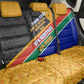 Personalized South Africa Heritage Day Back Car Seat Cover One Nation Many Stories Geometric Flag Pattern