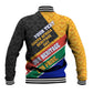 Personalized South Africa Heritage Day Baseball Jacket One Nation Many Stories Geometric Flag Pattern