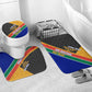 Personalized South Africa Heritage Day Bathroom Set One Nation Many Stories Geometric Flag Pattern