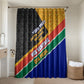 Personalized South Africa Heritage Day Bathroom Set One Nation Many Stories Geometric Flag Pattern