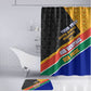 Personalized South Africa Heritage Day Bathroom Set One Nation Many Stories Geometric Flag Pattern