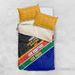Personalized South Africa Heritage Day Bedding Set One Nation Many Stories Geometric Flag Pattern