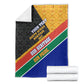 Personalized South Africa Heritage Day Blanket One Nation Many Stories Geometric Flag Pattern