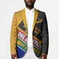 Personalized South Africa Heritage Day Blazer One Nation Many Stories Geometric Flag Pattern