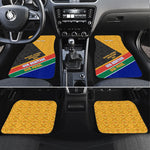 Personalized South Africa Heritage Day Car Mats One Nation Many Stories Geometric Flag Pattern
