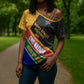 Personalized South Africa Heritage Day Cross Shoulder Shirt One Nation Many Stories Geometric Flag Pattern