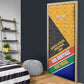 Personalized South Africa Heritage Day Door Cover One Nation Many Stories Geometric Flag Pattern